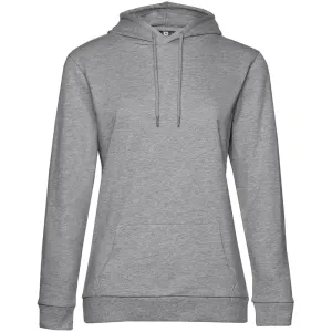 Толстовка с капюшоном женская Hoodie, серый меланж
