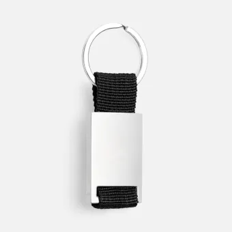 Брелок Inlet с тканевой вставкой, черный Брелок Inlet с тканевой вставкой, черный