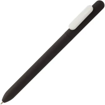 Ручка шариковая Swiper Soft Touch, черная с белым