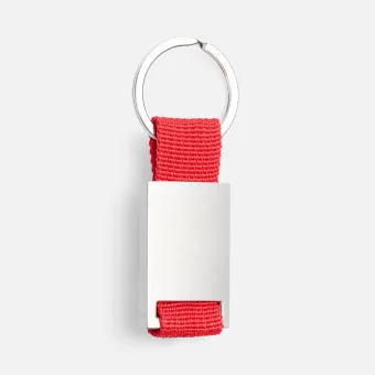 Брелок Inlet с тканевой вставкой, красный Брелок Inlet с тканевой вставкой, красный