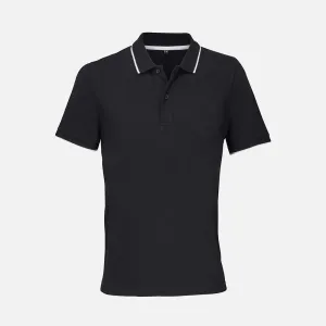 Рубашка поло унисекс Palermo, черная с белым