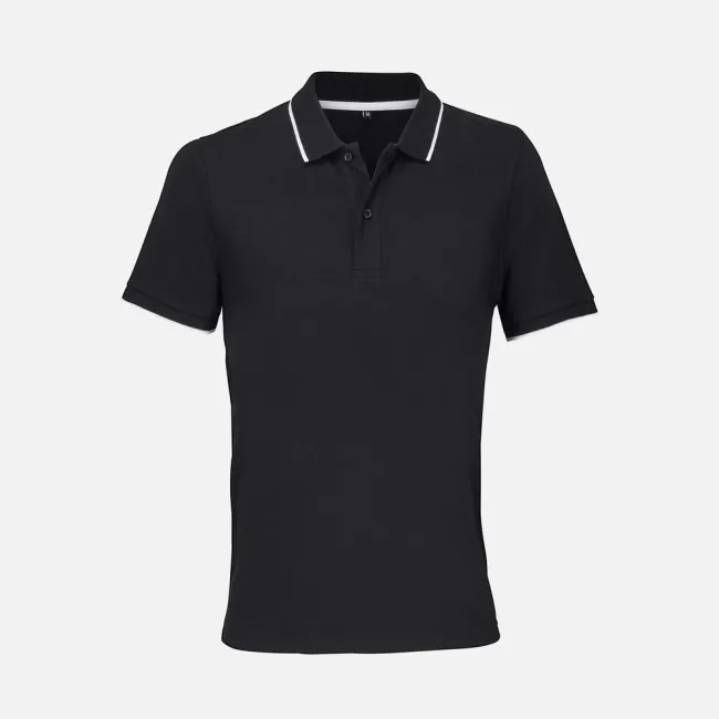 Рубашка поло унисекс Palermo, черная с белым