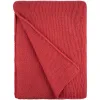 Плед Knitly, красный (коралл)