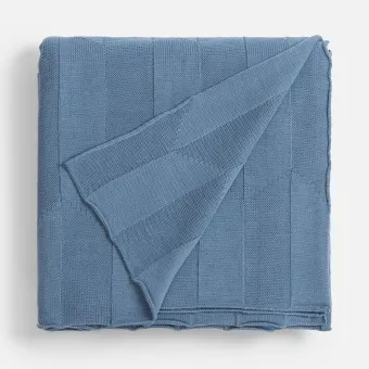 Плед Rombus, синий (дымчатый)