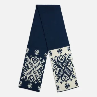 Шарф Wintertude M, синий с белым Шарф Wintertude M, синий с белым