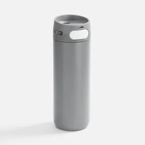 Термостакан X1 с цветной кнопкой, серый с белым