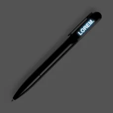 Ручка шариковая Lucenti с подсветкой логотипа, в футляре, черная Ручка шариковая Lucenti с подсветкой логотипа, в футляре, черная