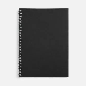 Блокнот Salvador в клетку, черный ver.2