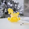 Свеча фигурная «Лошадка-качалка», желтая