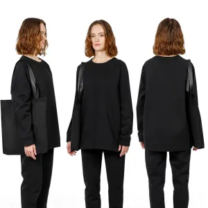 Шопер B5, черный с черными ручками