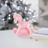 Свеча фигурная «Лошадка-качалка», розовая