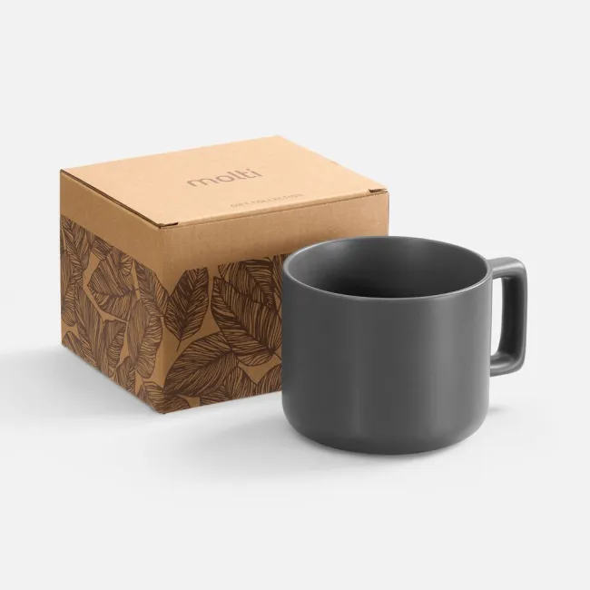 Чашка Jumbo в коробке матовая, темно-серая