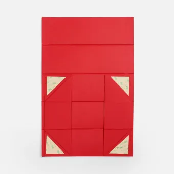 Коробка складная под бутылку Color Jacket Fold, красная