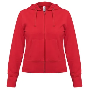 Толстовка женская Hooded Full Zip красная