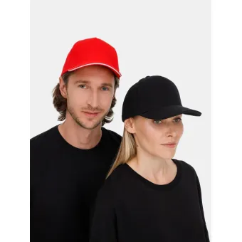 Бейсболка Classic 2.0, красная с белым кантом