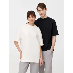 Футболка оверсайз унисекс Sideline, молочно-белая