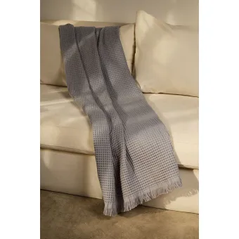 Плед вафельный Elenglect, светло-серый Плед вафельный Elenglect, светло-серый