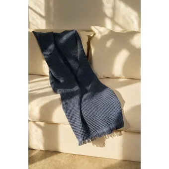 Плед вафельный Elenglect, темно-серый