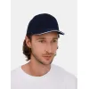 Бейсболка Classic 2.0, темно-синяя с белым кантом