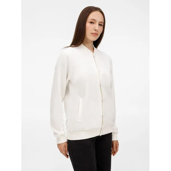 Бомбер унисекс Nuppu, молочно-белый