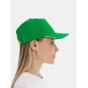 Бейсболка Classic 2.0, ярко-зеленая с белым кантом