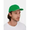Бейсболка Classic 2.0, ярко-зеленая с белым кантом