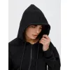 Толстовка унисекс оверсайз на молнии Zippy Terry, черная