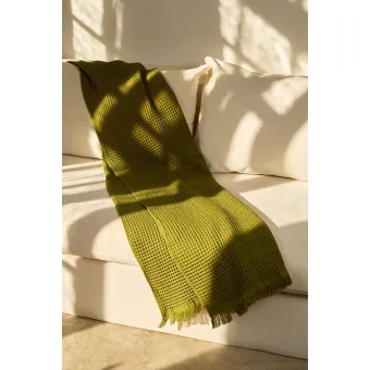 Плед вафельный Elenglect, зеленый Плед вафельный Elenglect, зеленый