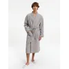 Халат вафельный Kimono, светло-серый