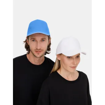 Бейсболка Classic 2.0, синяя с белым кантом